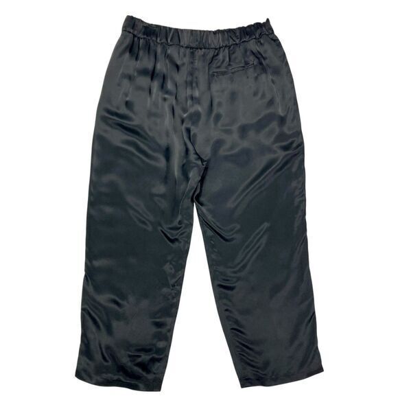 Zara Satin Silky Pleated Dress Pants Womens XXL Straight Leg Comfy Lightweight - Picture 5 of 14